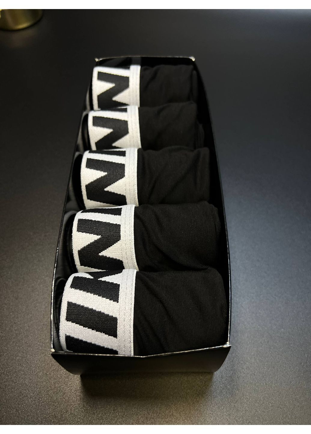 Набір 5 шт чорних боксерів | Труси чоловічі | Боксери чоловічі No Brand (360978507)