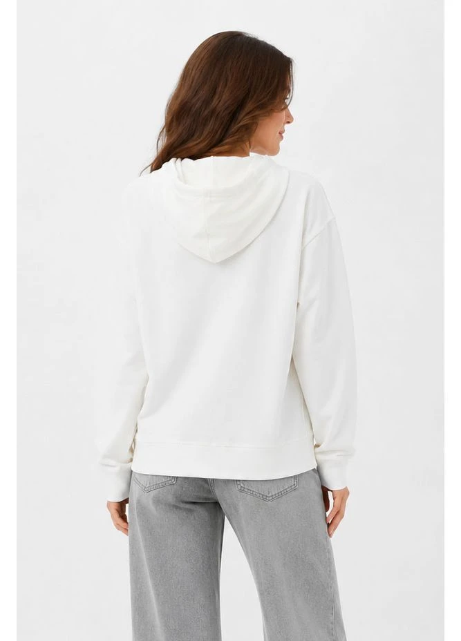 Кофта жіноча однотонна білого кольору Let's Shop (398625324)