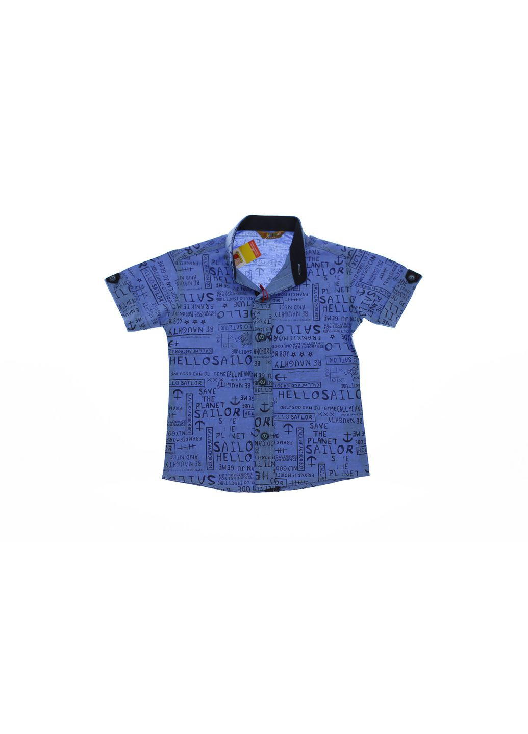 Сорочка з коротким рукавом для хлопчика трикотажна 128 см (31257) BABYKROHA (297200486)