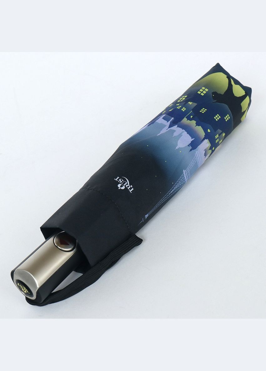 Синя міцна жіноча парасолька антивітер котики Trust середня система антивітер (322826381)