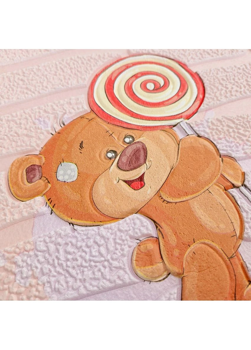 Панель стінова 3D 700х700х4мм Ведмедики на рожевому фоні SW-00001974 Sticker Wall (362094989)
