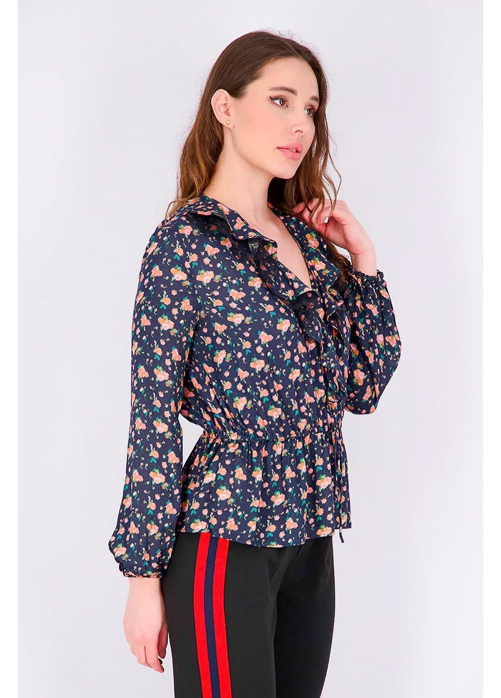 Тёмно-синяя блуза Mango