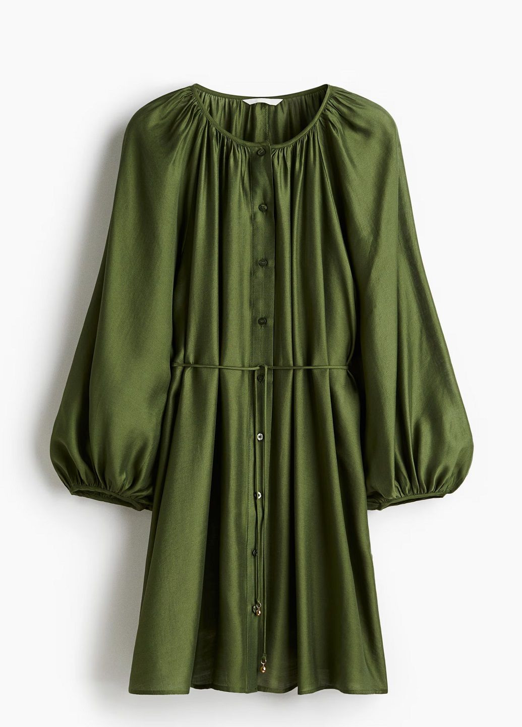 Темно-зелена сукня H&M однотонна