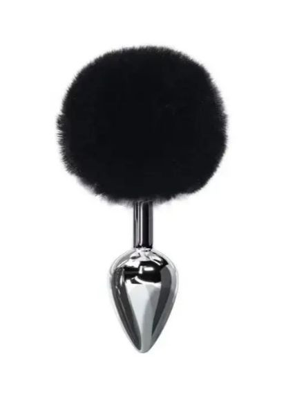 Пробка анальная с пушистым хвостиком Кролик Черный (2104618295) No Brand (322817419)
