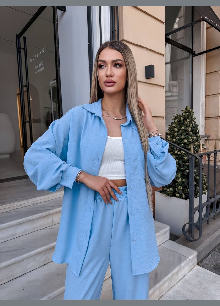 Костюм жіночий брючний з сорочкою No Brand (322928425)