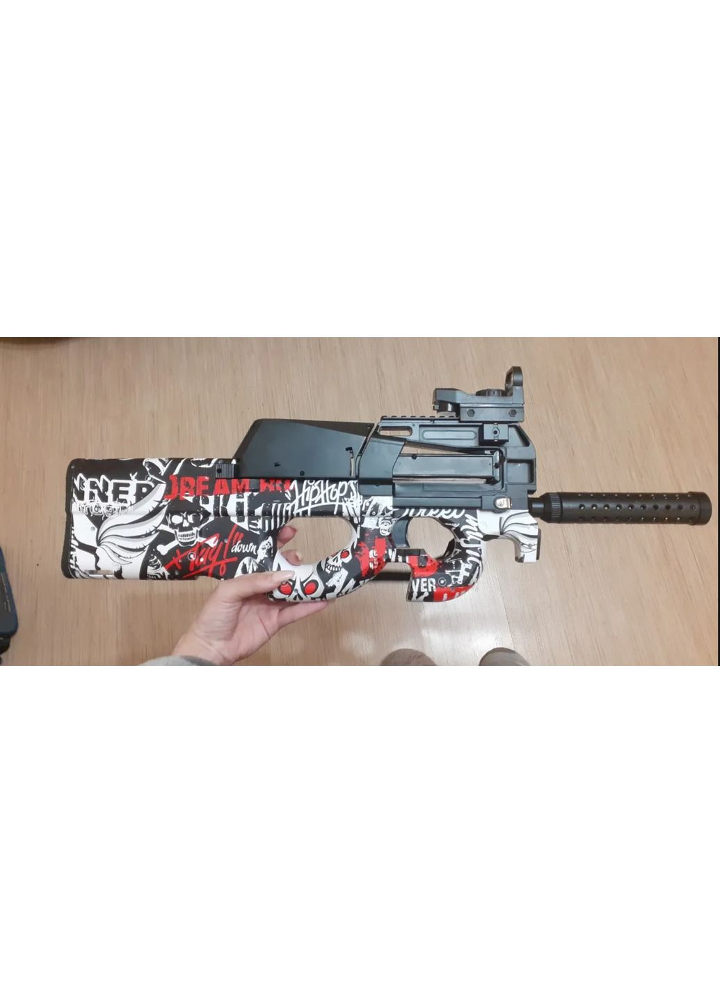 Детский автомат на орбизах P-90 гелевой игрушечный бластер пистолет с орбизами гидрогелевой пейнтбольный набор оружие для детей No Brand (366664829)