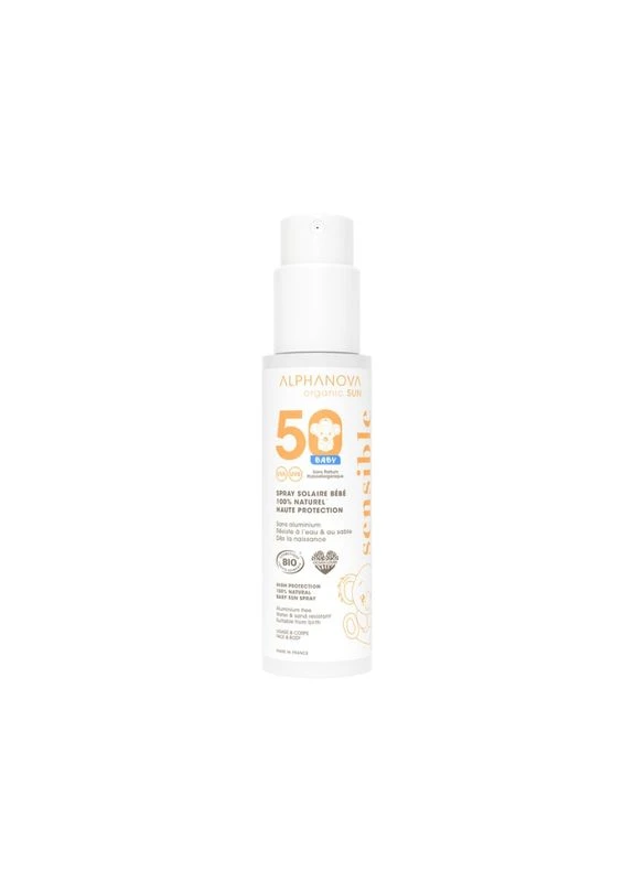 Органічний сонцезахисний спрей SPF 50 для немовлят і дітей, Organic Sun, 100 г (AN21) ALPHANOVA (400166681)