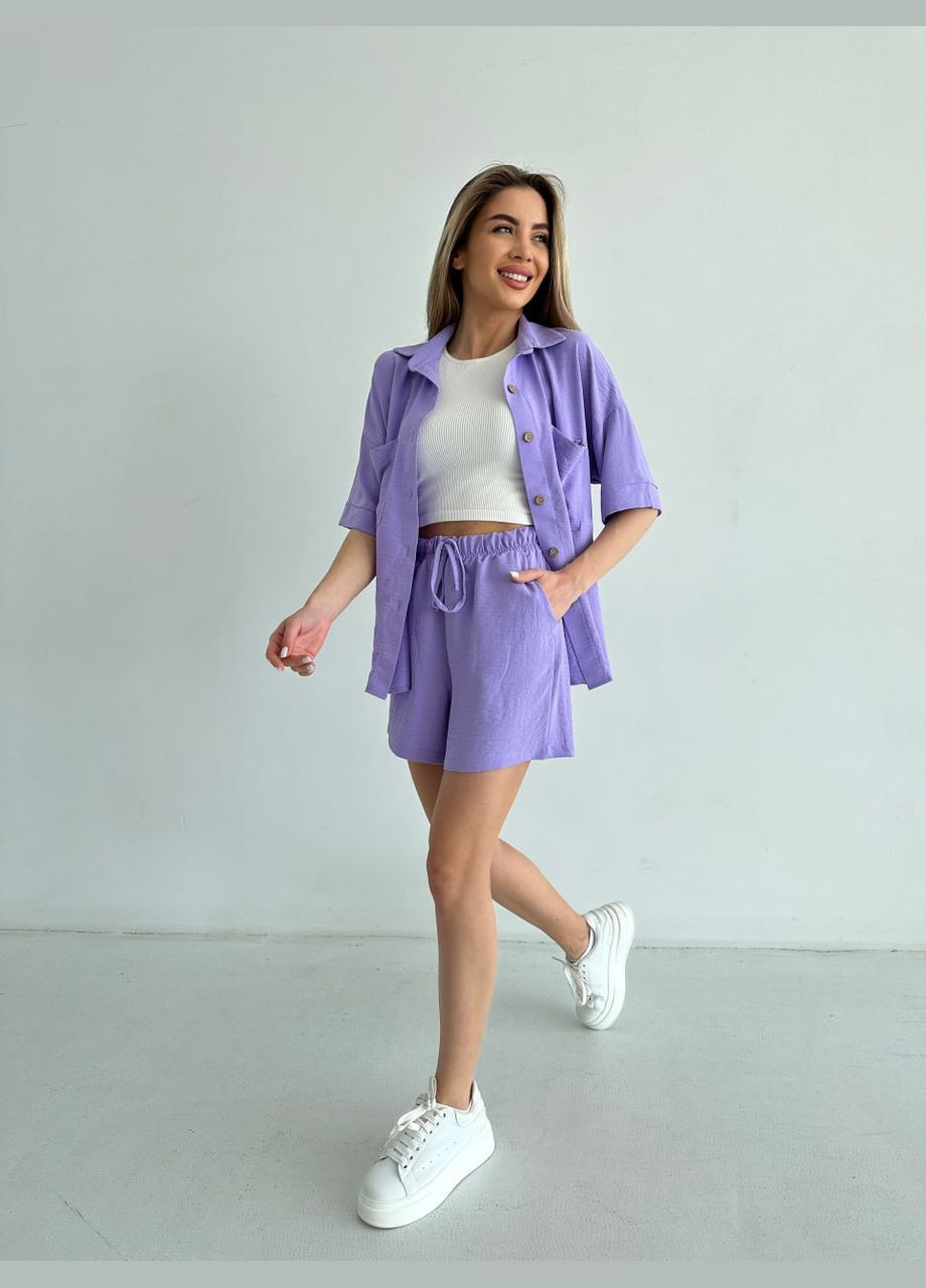 Женский костюм рубашка+шорты Україна (331864371)