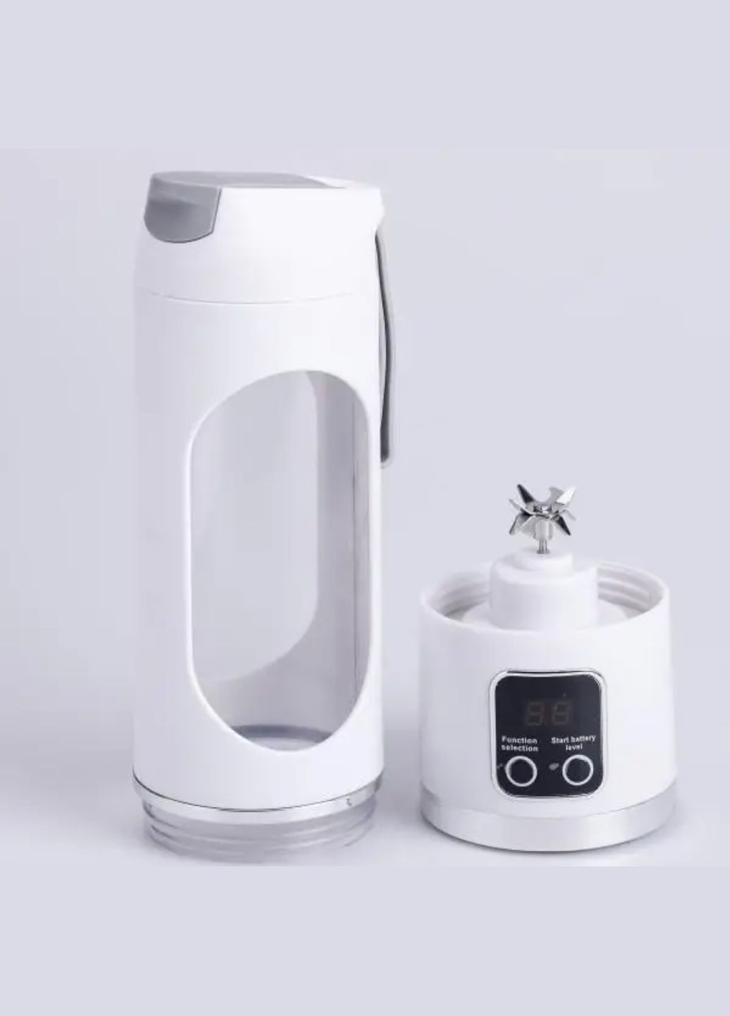 Блендер-шейкер HP-11-10W портативный 2 в 1 для коктейлей 450 мл с USB-зарядкой Белый Huizhou (328912538)