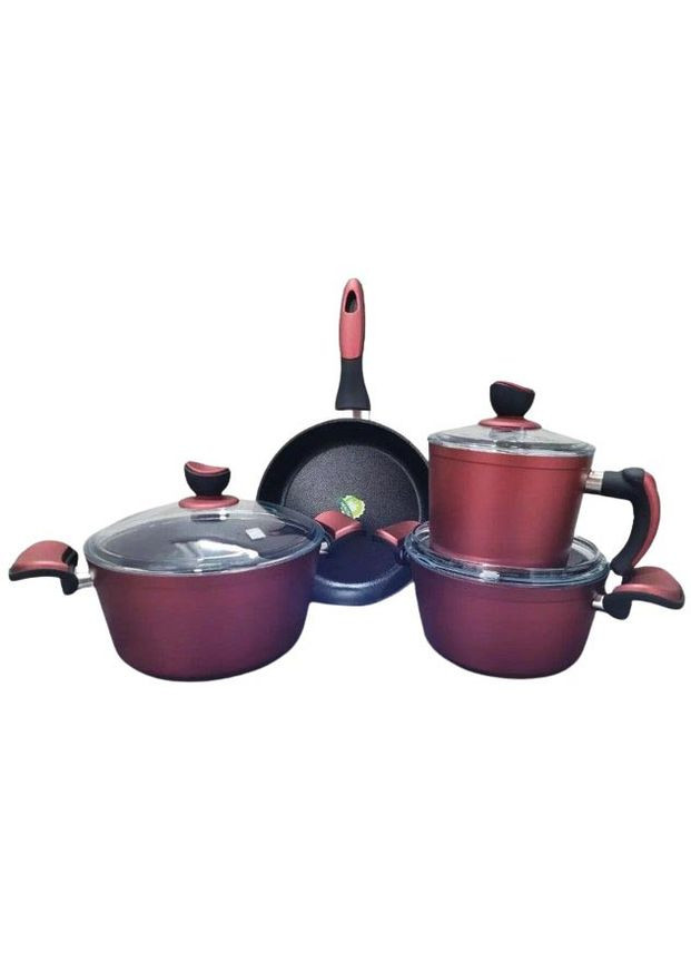 Набор посуды кастрюль премиум класса Casa Royal Elite Titanium с покрытием Bio Titanium 7 предметов No Brand (317045225)