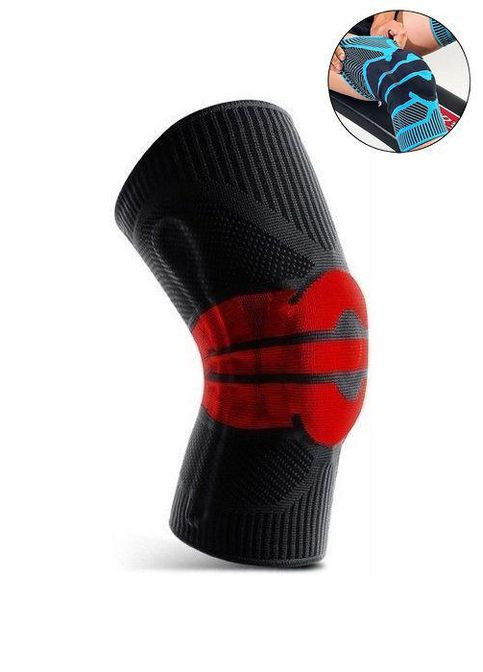 Бандаж на колінний суглоб . M/38-40см. Напівжорсткий. Ребра жорсткості. Кільце-Фіксатор. Біло-Синій. Bd AB058 (307288261)