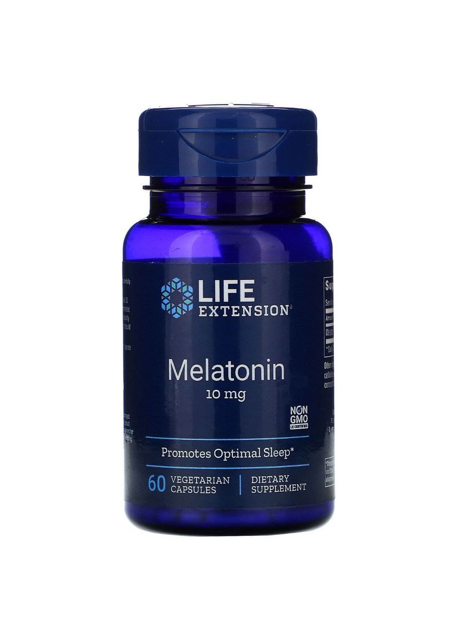 Мелатонин, Melatonin,, 10 мг, 60 капсул Life Extension (356180191)