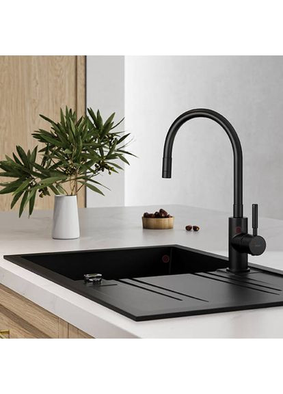 Смеситель для мойки Zumba Nero с гибким изливом Ferro (360655431)