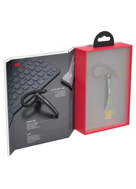 Bluetooth гарнітура BT headphones Metal Gray Hoco S19 Heartful ENC noise cancelling (389915554)