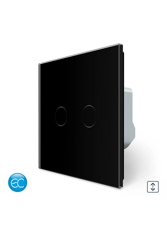 Радиоуправляемый (дистанционный) сенсорный выключатель, чёрный, с пультом и таймером, для ролет, электрических карнизов и Livolo (371777245)