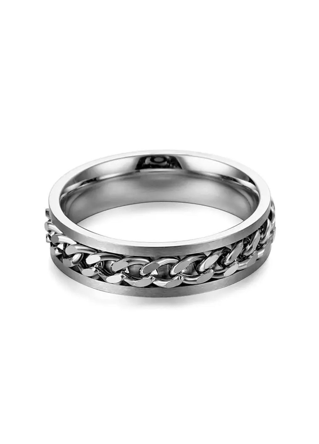 Мужское кольцо с цепью 8 мм, Размеры: 16-22, Мужские необычные кольца К-8 No Brand (289870013)
