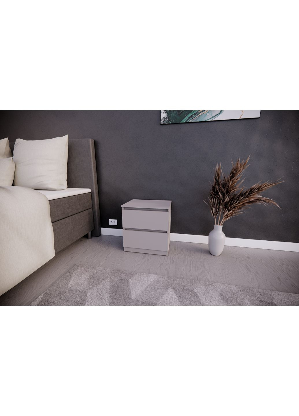 Тумба прикроватная на 2 ящика 50х40х54.4см MEBEX (354307069)
