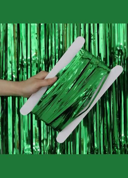 Дождик для фотозоны 3 м на 1 м зеленый Jannet Дощик (316580241)