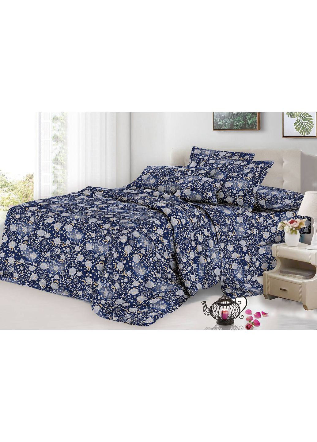 Півтораспальний комплект постільної білизни 150х220 см (BP1.5-337) Vital-Textile Бязь 3D Premium (357209685)