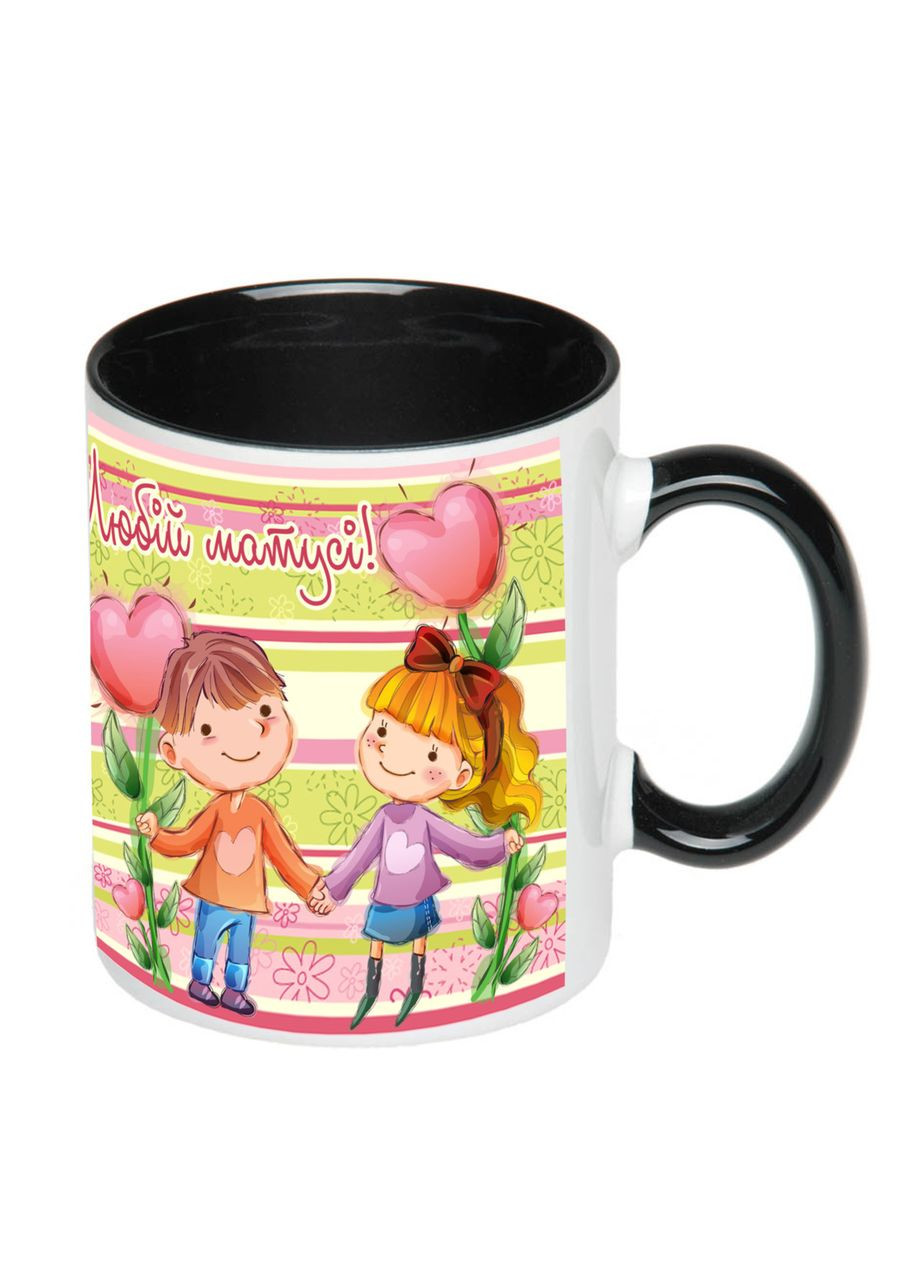 Чашка с печатью "Любимой мамочке" 330 мл (цвет чёрный) (23578) No Brand (324252328)