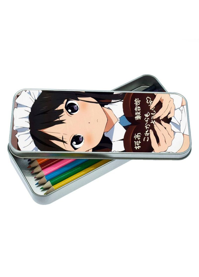 Пенал школьный для мальчика и девочки металлический Аниме Кей-Он #003 7*18 см Silver No Brand (309151915)