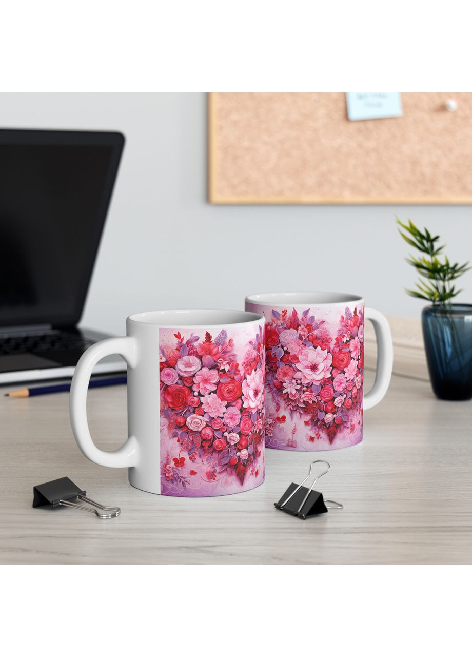 Керамическая чашка с дизайном "Палитра сердец" - 26 No Brand (368671672)