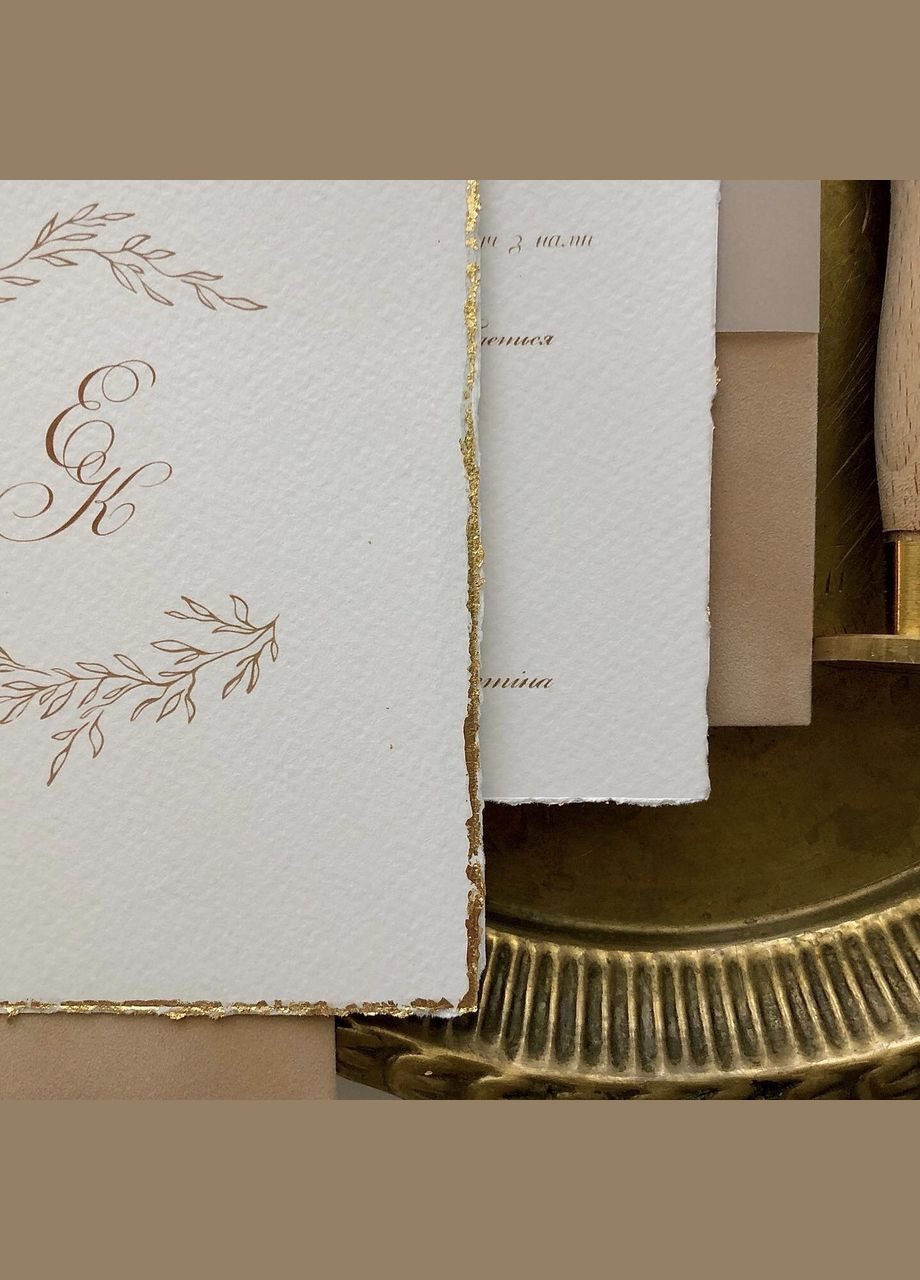 Картка з запрошенням на весілля та оксамитовим конвертом. No Brand (359398333)