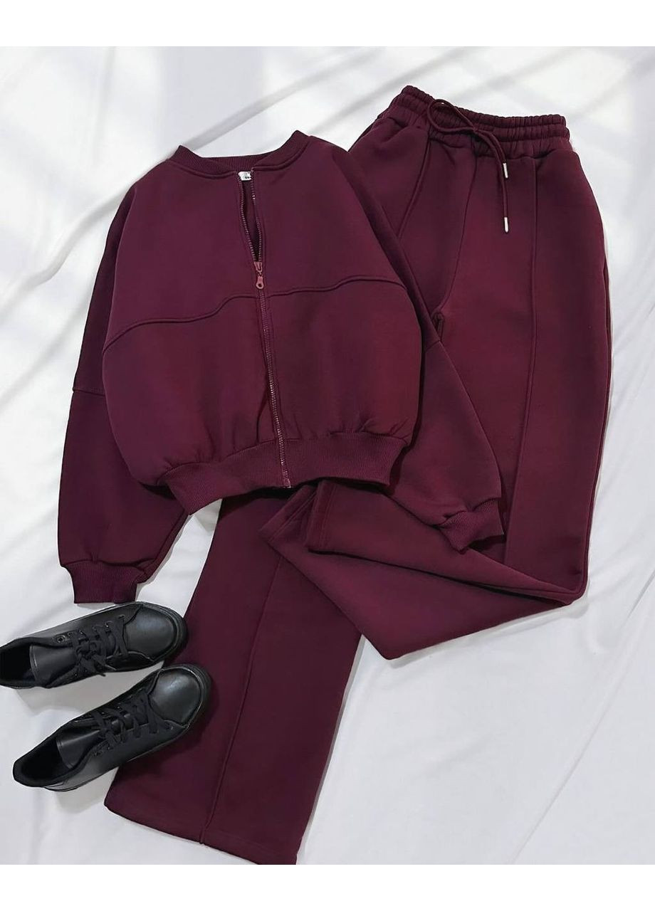 Оверсайз костюм из трехнитки на флисе Базовая модель Размеры в описании DK/DL Мода без кордонів (361449426)