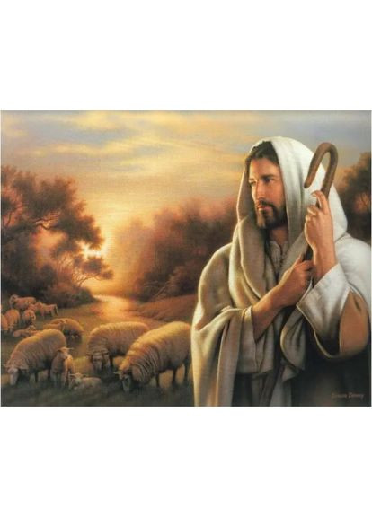 Алмазная мозаика Икона Иисус добрый пастырь 40х50 см SP015 ColorArt (285719830)