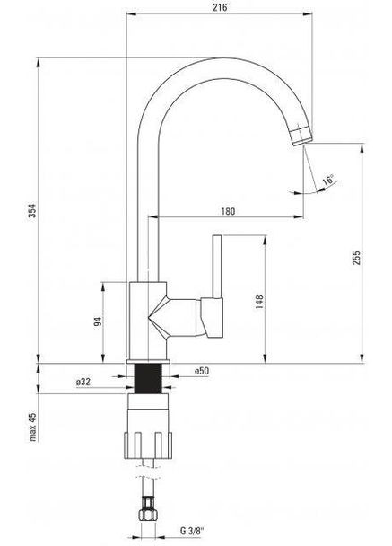 Кухонная мойка Corio 670х440х175 мм (ZRCA2113) со смесителем Nemezja BEN_262M Deante (332978831)