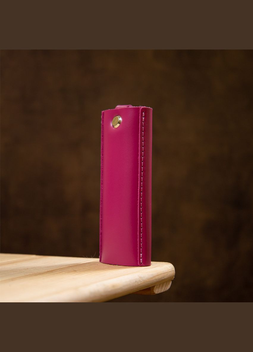 Ключниця тубус шкіряна на кнопках 11349 Фуксія Grande Pelle (319874468)