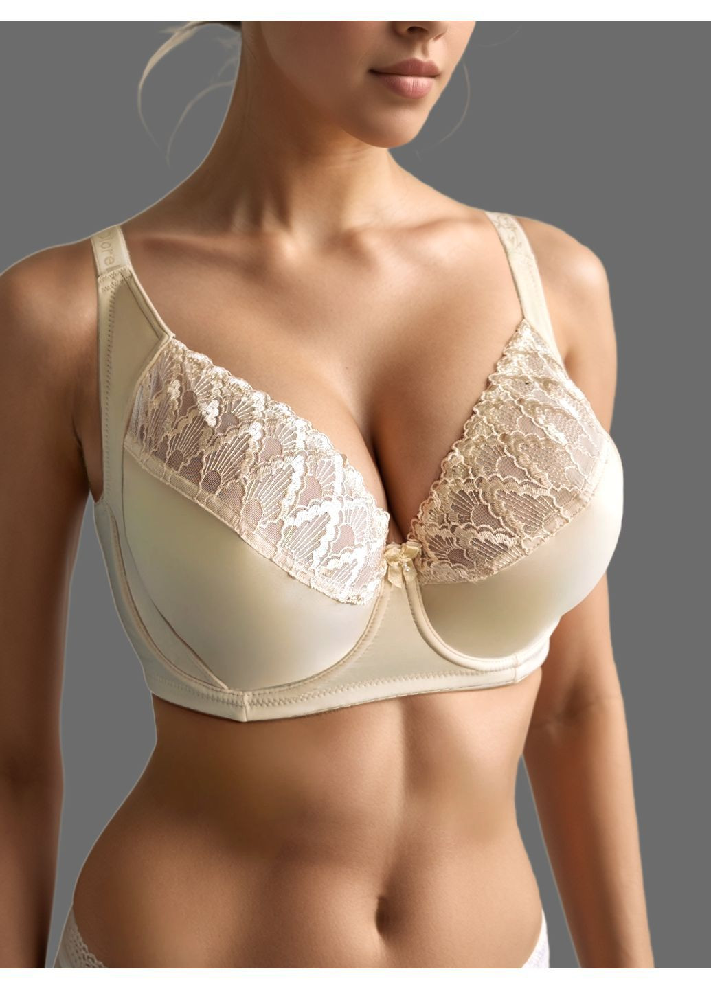 Бежевый бюстгальтер 38006 e Diorella с косточками эластан, нейлон