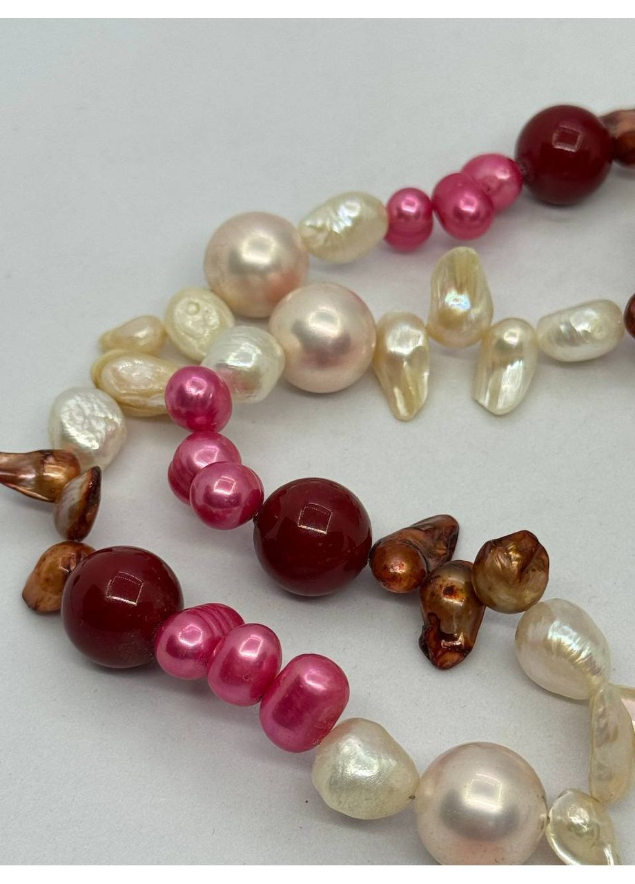 Намисто з фарбованого перлів 14 мм 50 см Комбінований No Brand (372467957)