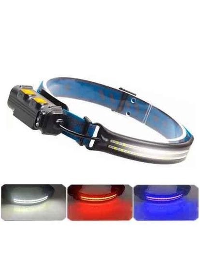 Налобний акумуляторний ліхтар-смужка BL-W691-2COB (білий/червоний/RGB) з датчиком руху Bailong (329870812)