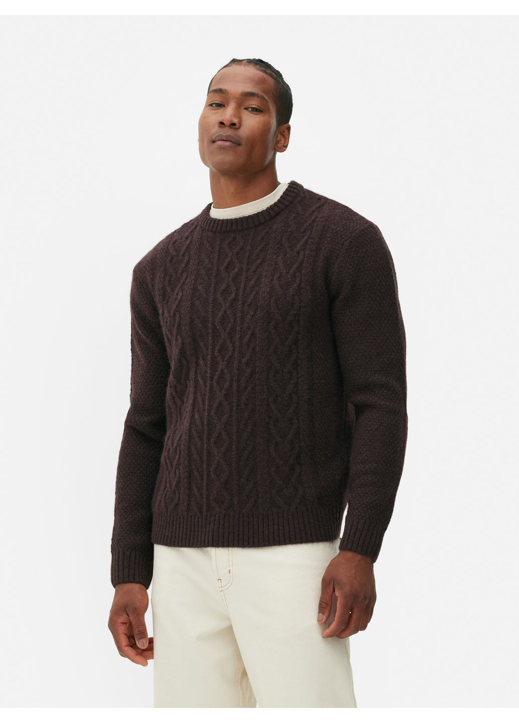 Темно-коричневый джемпер зима,темно-коричневый, Primark