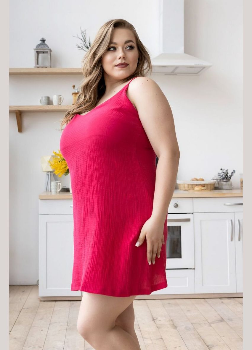 Нічна сорочка з мусліну MiaNaGreen Н1807 raspberry (333935721)