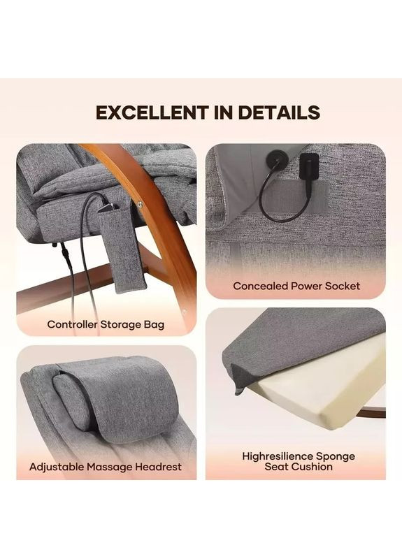 Массажное кресло-качалка MGC-2300P Naipo (336147276)