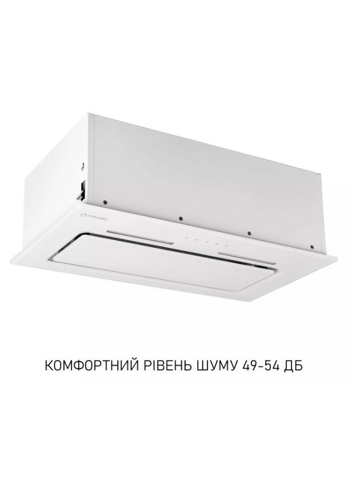 Вытяжка HBI 6473 WH GLASS 800 LED LINE MINOLA (357437506)