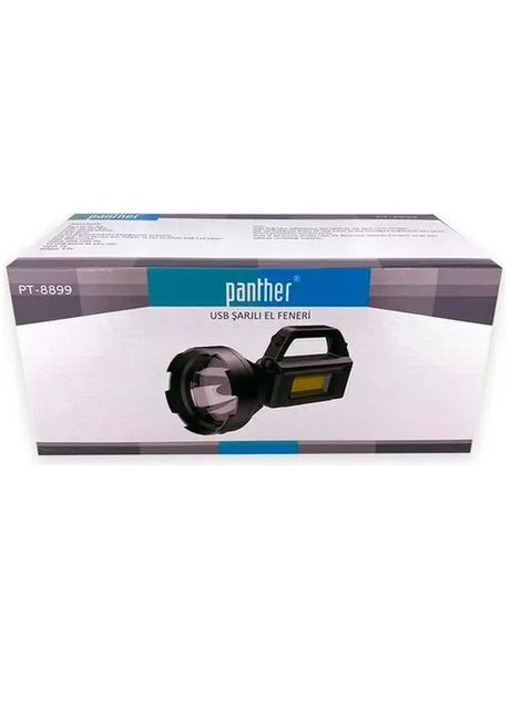 Ліхтар прожектор LED PT-8899 c Power Bank Чорний Panther (335835765)