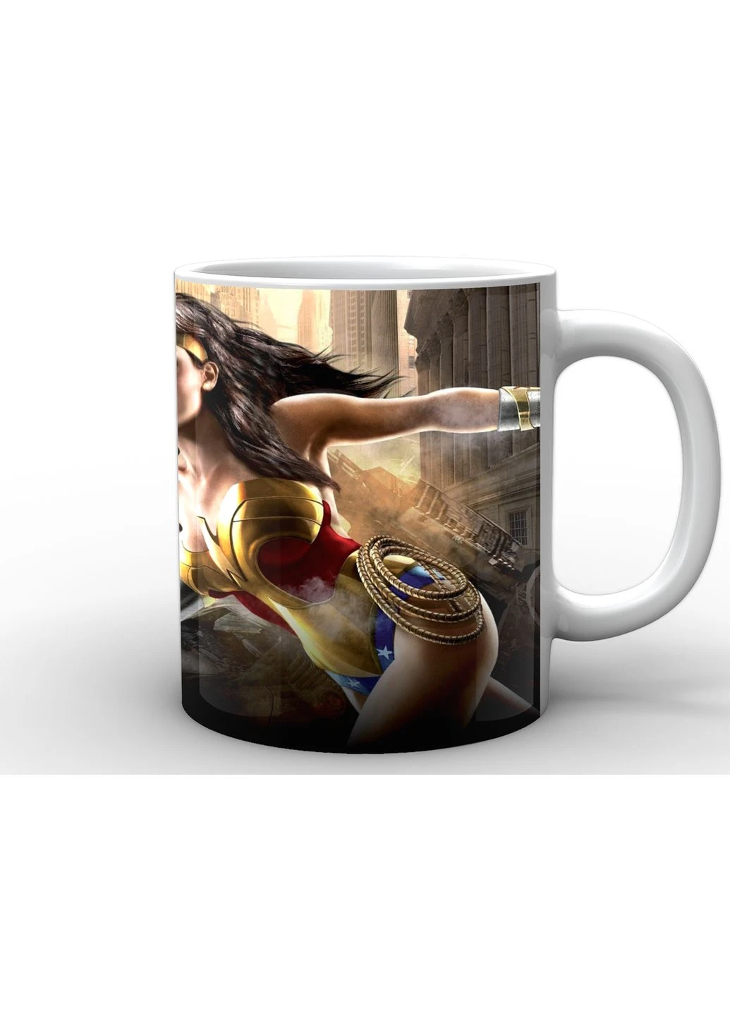 Чашка з принтом біла Чудо-Жінка Wonder Woman run WW.02.015 Кружка керамічна 0,33 GeekLand (378967117)