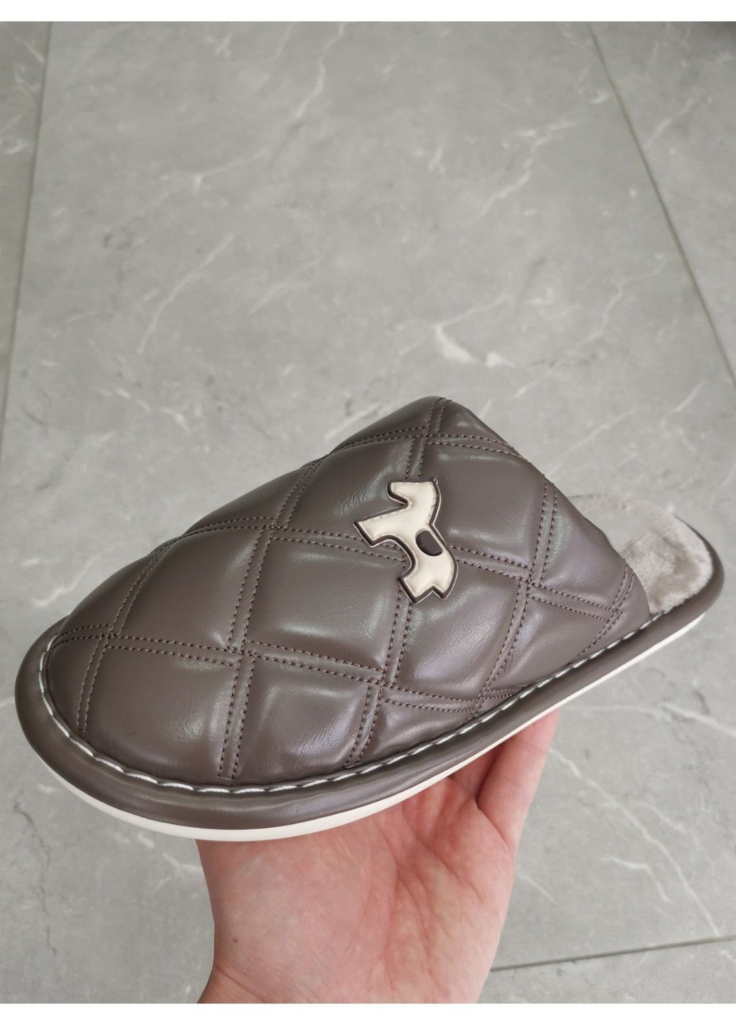 Коричневые комнатные тапочки n715-1b LuckLine