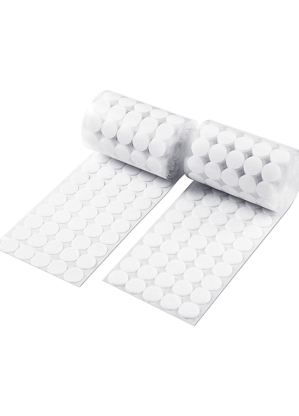 Липучки двухсторонние самоклеящиеся круглые 10 мм белые 500 пар для рукоделия No Brand (334884015)