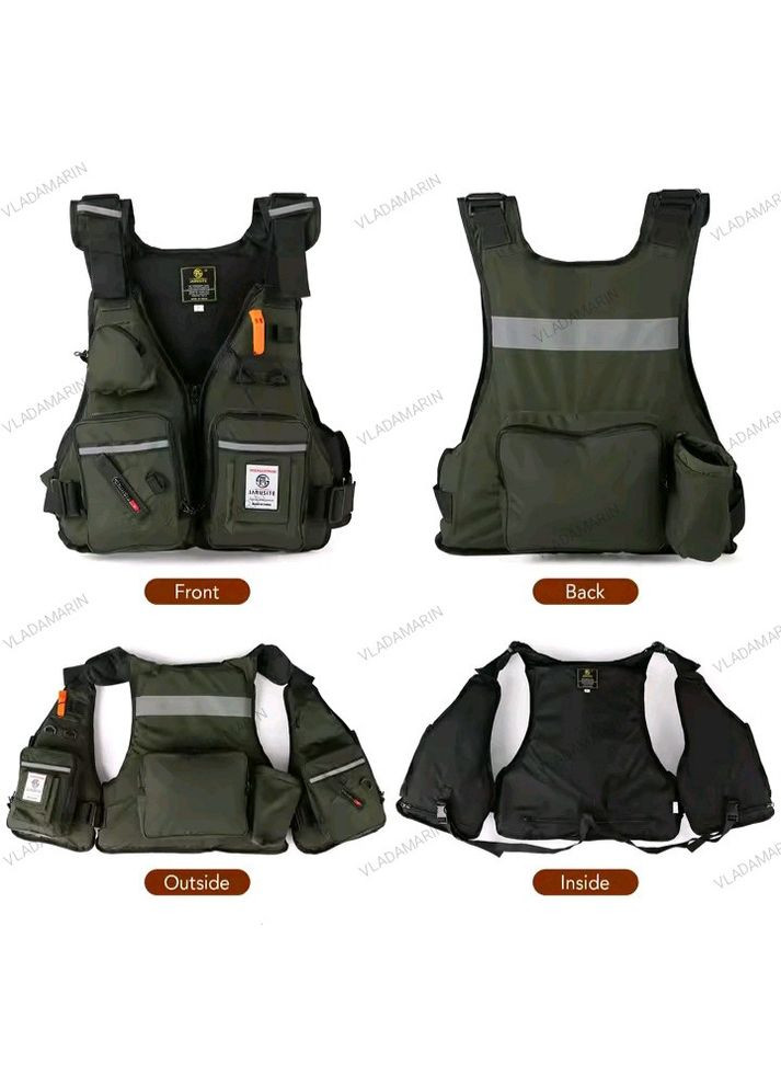 Професійний пятувальний жилет,чоловічий рибацький розвантажувальний жилет JARUSITE Jard (366547248)