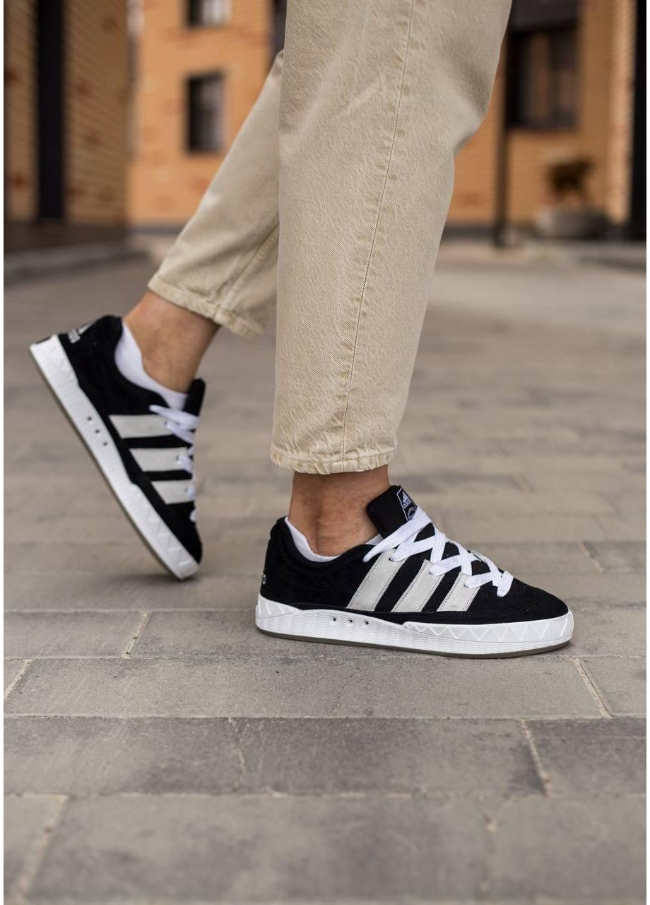 Чорні Осінні кросівки чоловічі adidas adimatic black white v2 адідас адіматік No Brand