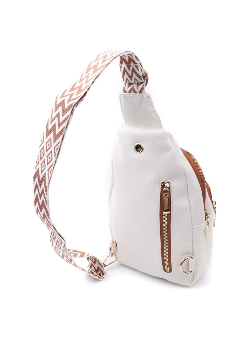 Жіноча сумка з однією лямкою через плече з гладкої екошкіри білий 22768 Vintage (335032799)