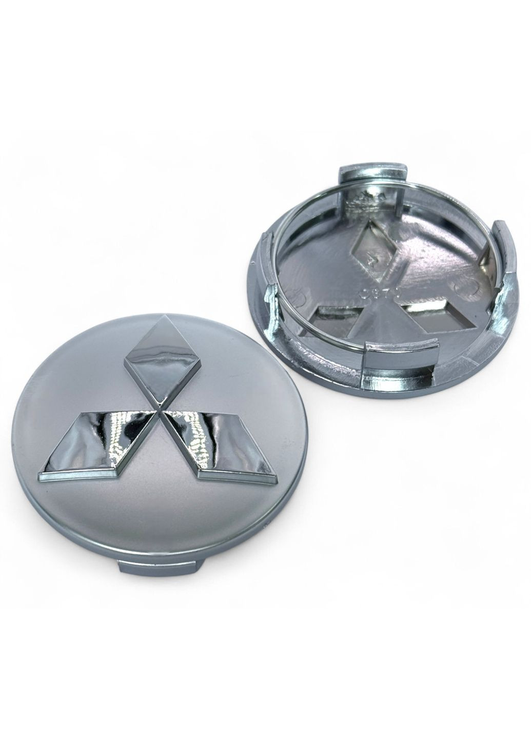 1 штука Колпачок в диски 60/54 заглушка для дисков Мицубиси Серый с хромом No Brand (364958973)