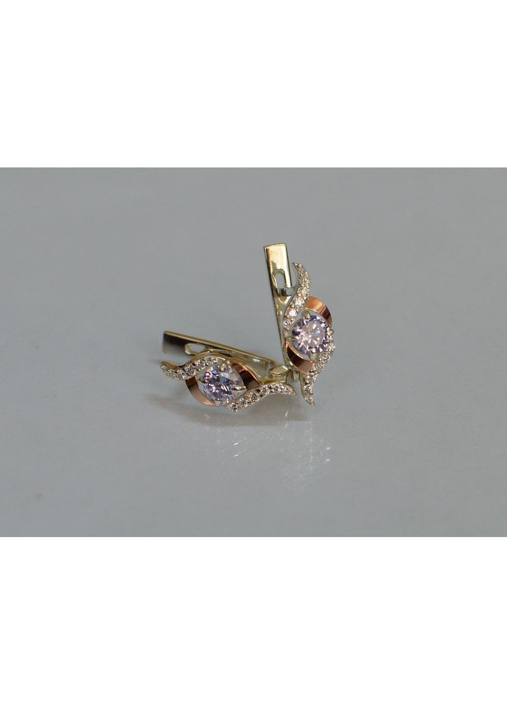 Серебряные серьги с золотыми накладками Silver Style (366813952)