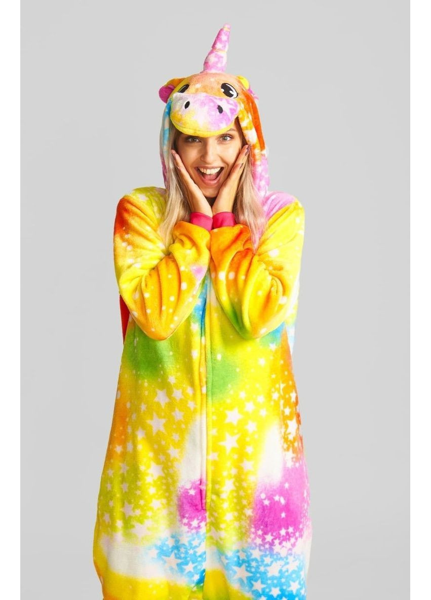 Пижама кигуруми Салют единорог на пуговицах M (155-165 см) Jamboo (369669147)