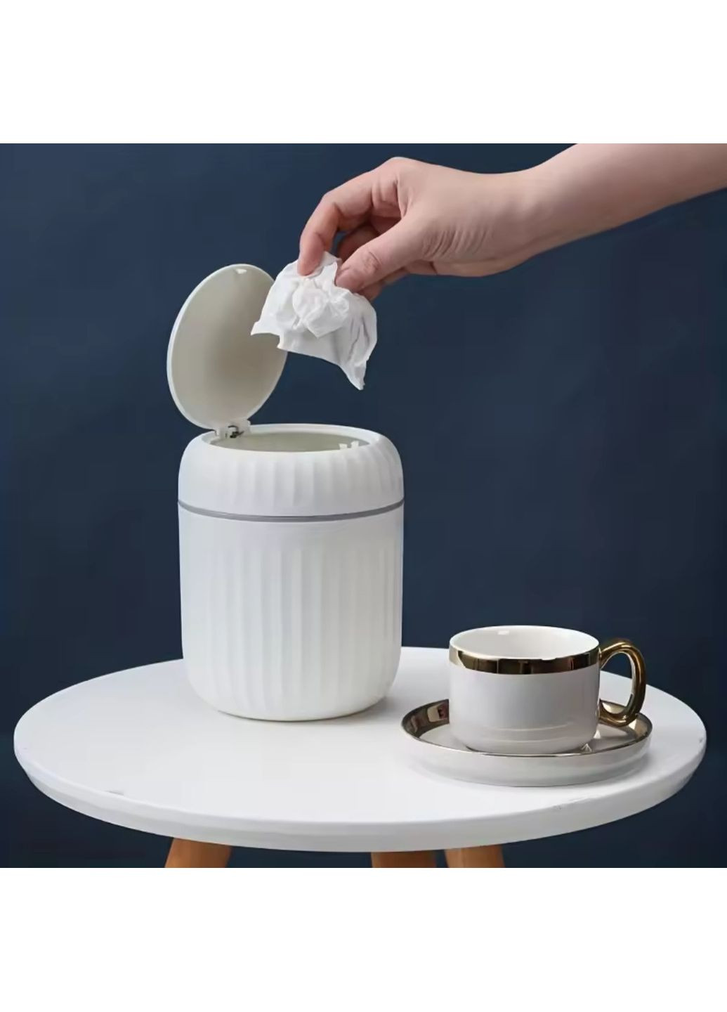 Органайзер-міні відро для сміття з кришкою настільний Контейнер для офісу та дому No Brand (365963669)