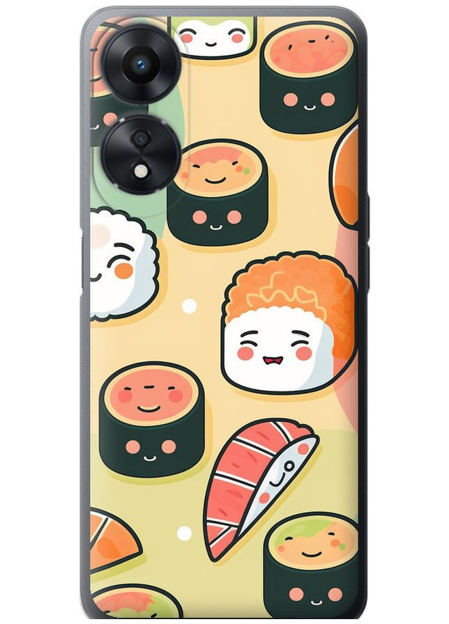Силіконовий чохол 'Суші патерн' для Endorphone Oppo A78 5G (278235974)